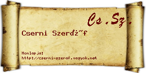 Cserni Szeráf névjegykártya